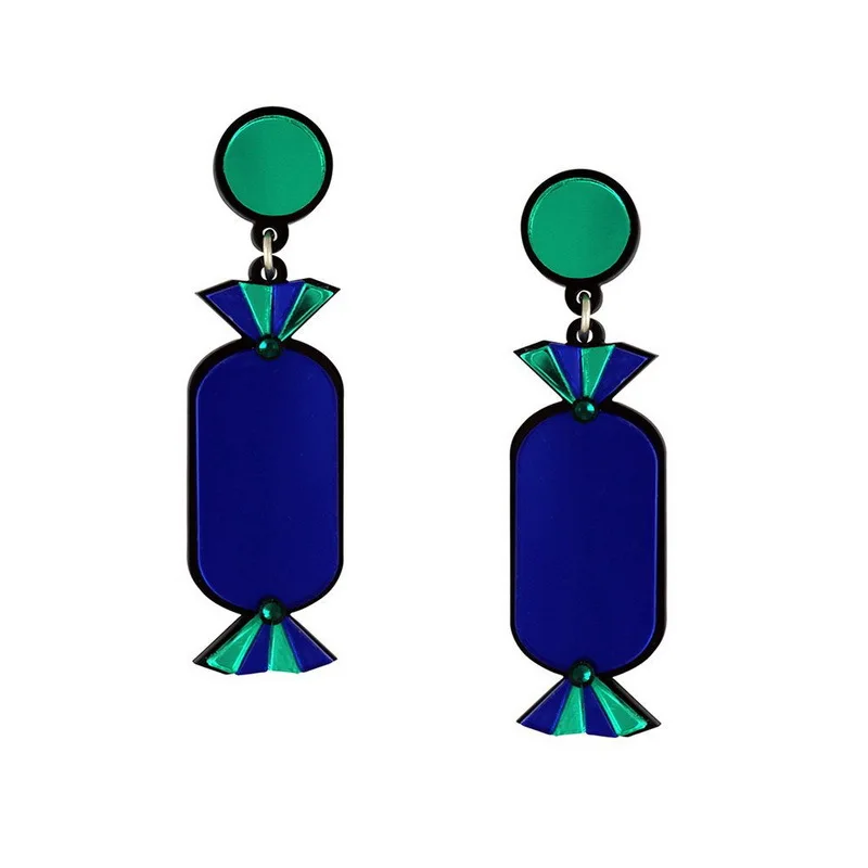 Модные ювелирные изделия Акриловые Длинные серьги в форме конфет для женщин