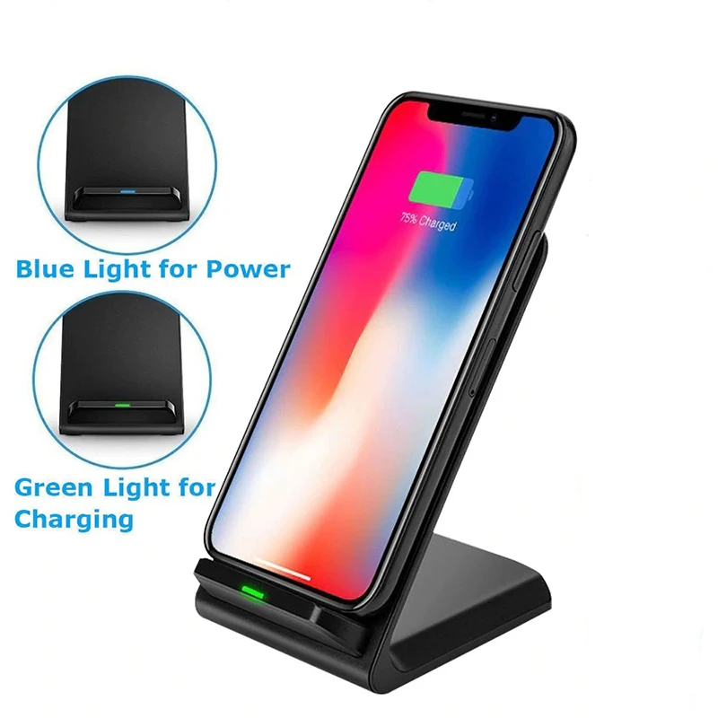 

Universal USB 10W Qi Fast Wireless phone Charger pad Charging station For iPhone X XS Max XR 8 Samsung Galaxy S10 8 S9 Note 8 7