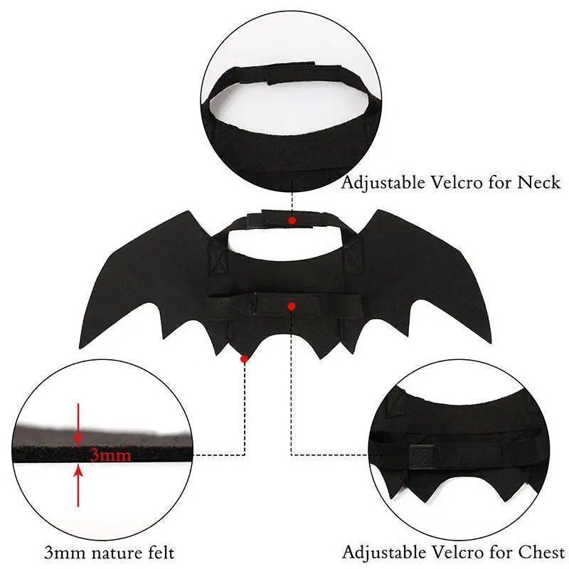 Pet Cat Costumes Bat Wings Vampire Black Cute Fancy Dress Up Pet Dog Cat Halloween Costume Gift Pet Cat Costumes Bat Wings Vampire Black Cute Fancy Dress Up Pet Dog Cat Halloween Costume Gift
