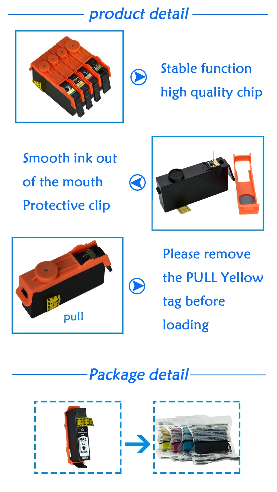 compatible full Ink cartridge For HP 564 XL