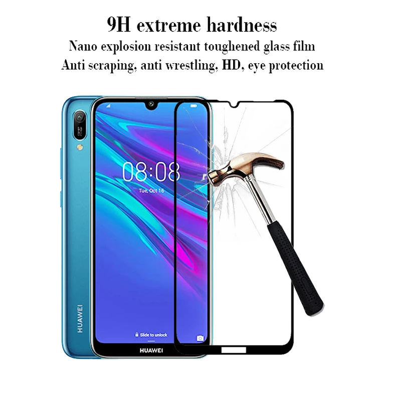 3D стекло для Huawei Y9 2019 защита экрана Защитная пленка от царапин на Y7 Y6 Y 7 6 Pro Prime