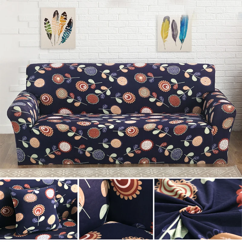 Printed Sofa Cover Loveseat Furniture Covers Big Couch Cover Spandex Stretch Cloth Art Slipcover