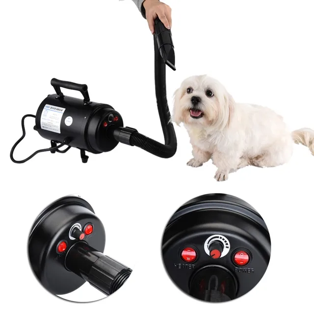 Dog Dryer 2 SPEED Ultra quiet Pet Dog Grooming Hair Dryer 2800W Pets Air Force Commander Hair