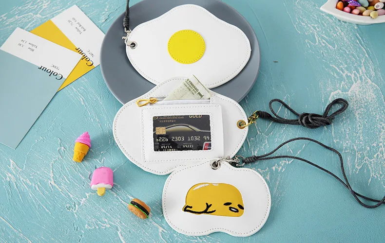 Креативный чехол для яиц, карт, женский ремешок, кошелек для монет, модный мультяшный бизнес-держатель для карт, на молнии, студенческий автобус, кошелек для кредитных карт