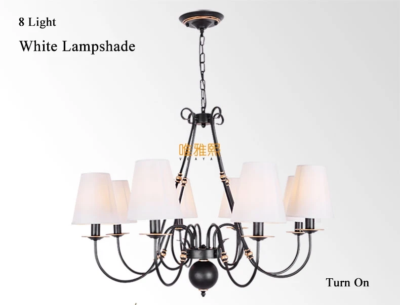 Американский кованого железа люстра Европейский кантри ретро гостиная лампа современный минималистский Nordic спальня столовая лампы 3