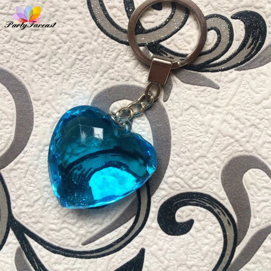 PF Мода Blue crysal Брелоки ювелирные таинственный классический акрил нержавеющая