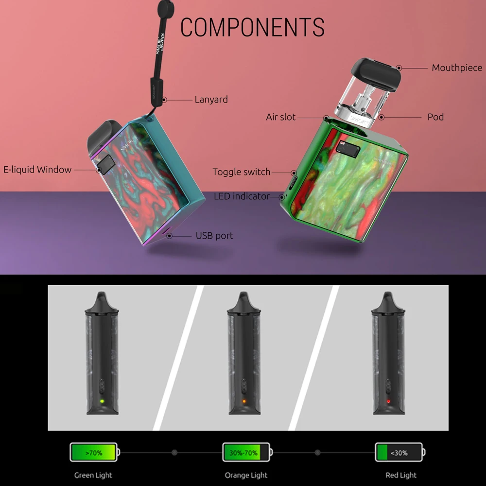 Распродажа! Оригинальный набор электронной сигареты SMOK Mico батарея 700 мАч