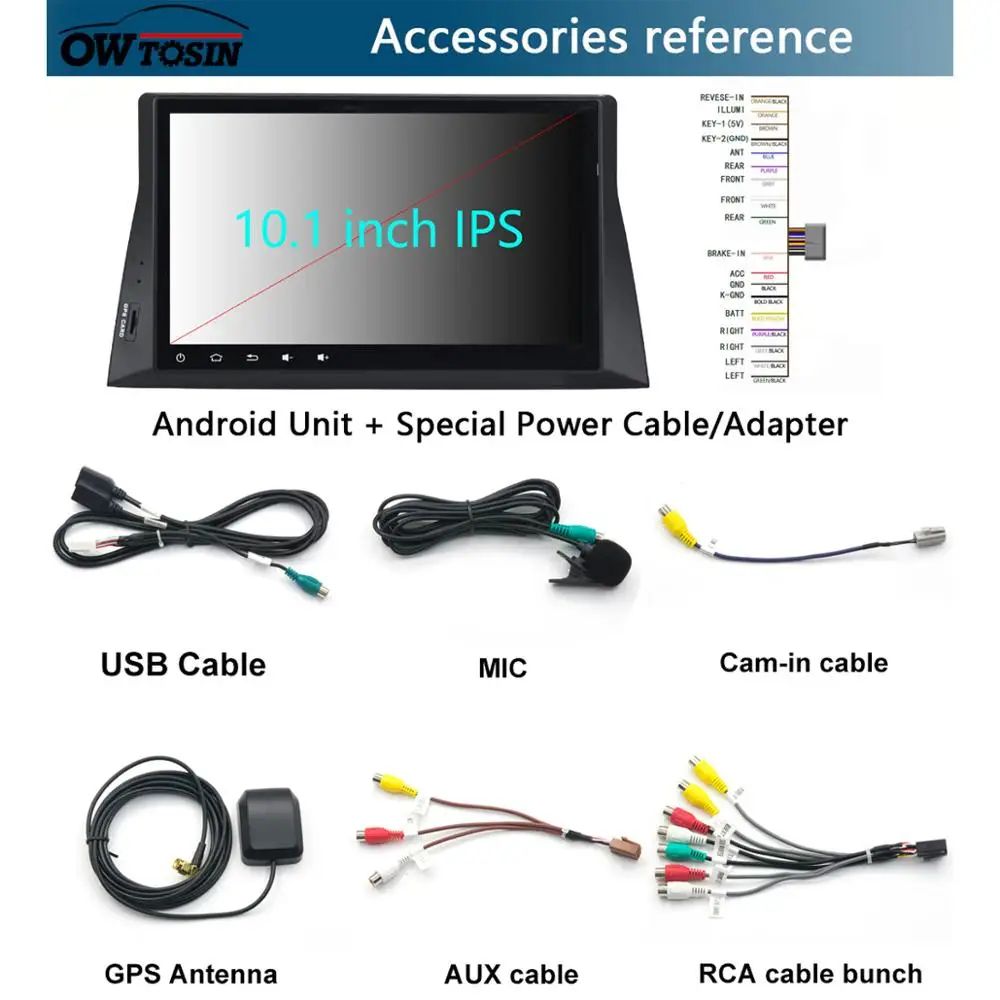 Top 10.1" IPS 8Core 4G RAM+64G ROM Android 9.0 Car DVD Radio Player GPS For Honda Accord 8 2008 2009 2010 2011 Low Level DSP CarPlay 4