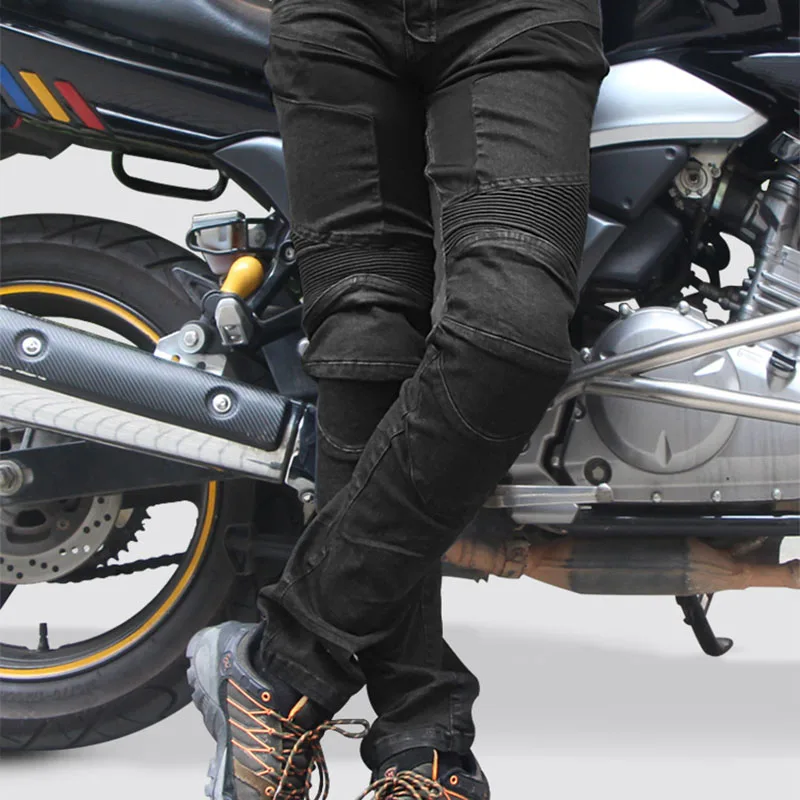 

Men Pant Motorcycle Trousers Protection Size Casual Denim Jeans Pads M-3XL Plus Distressed Sale Gift
