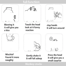 Pb игривый сумка палец обезьяна игрушка интерактивная SMART Красочные палец смарт-Индукционная Игрушечные лошадки Рождественский подарок малыш каваи палец игрушка fin