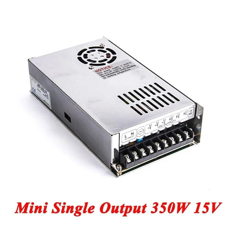 MS-350-15 Mini type switching power supply 350W 15v 23A Single Output watt for Led Strip AC110V/220V Transformer to DC 15 V |