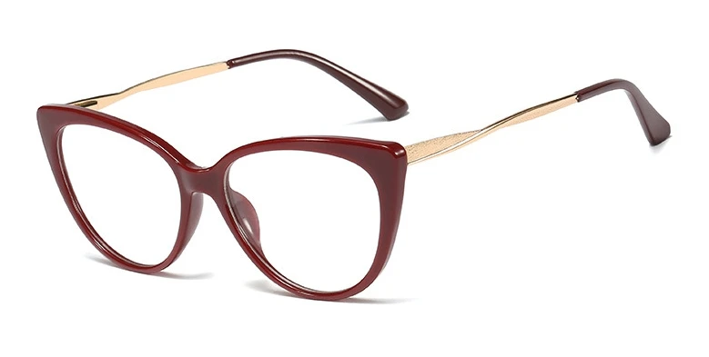 45925 кошачий глаз Простые ретро очки рамки мужской и женский Оптический Модные компьютерные очки - Цвет оправы: C3 red