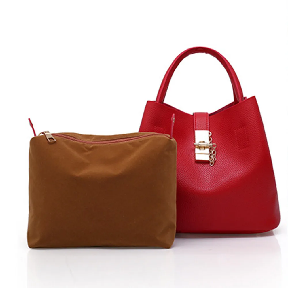 Transer 2 шт. Модные женские высококачественные кожаные сумки на плечо булочки мать сумка с сумочкой Прямая S25 30