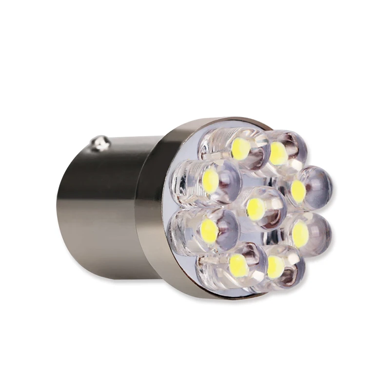 12V BA15S 1156 9 светодиодный Белый Автомобильный задний тормозной светильник