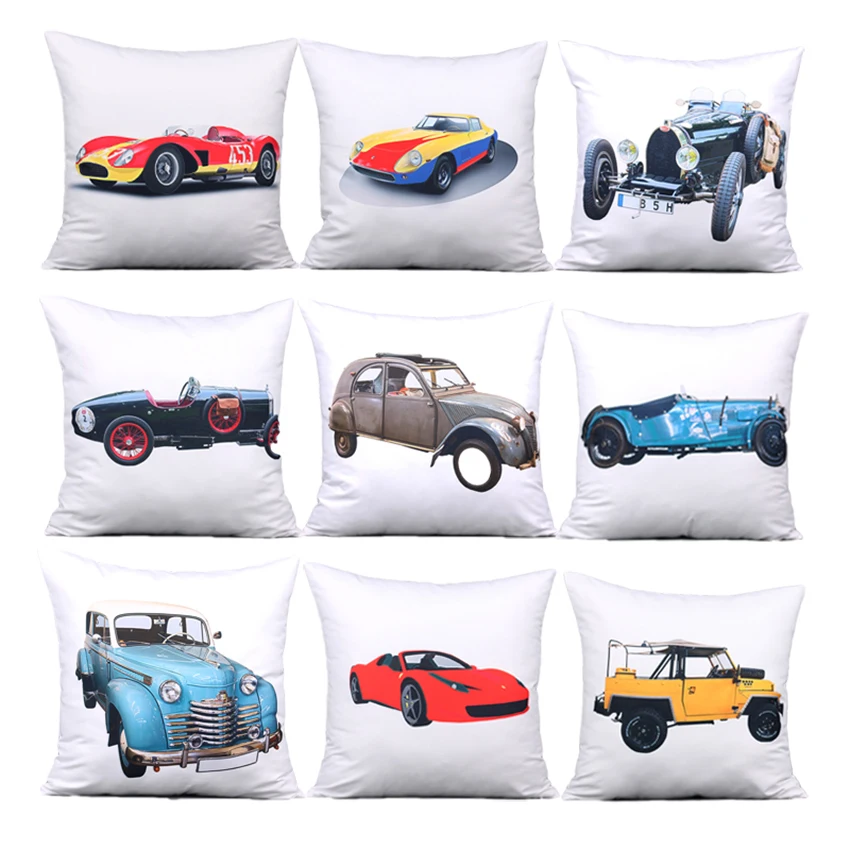 Antique Printing Home Decor Roadster Off road Vehicle Cushion Cover