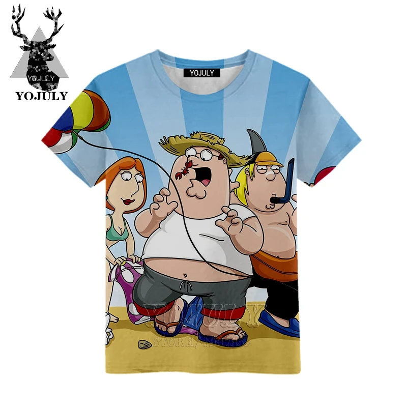 

YOJULY Family Guy Animated series harajuku Baby boys girls teens 3D print kids clothes children's t shirt hot sela Fashion A104