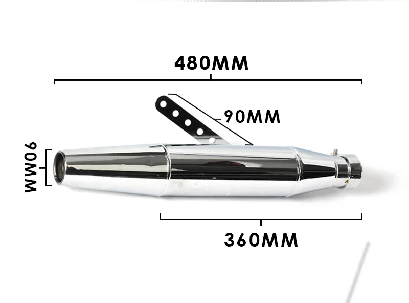 Универсальный 35-43 мм мотоциклетный глушитель Ретро Вертикальный чехол с задним давлением выхлопная труба Escape GY6 33-45 мм CBR