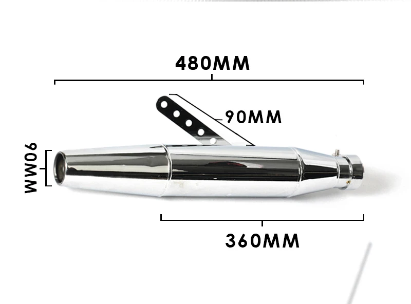 Universal 35-43mm motocicleta silenciador Retro Vertical Back caso de presión Escape para harley-davidson GY6 33-45mm CBR