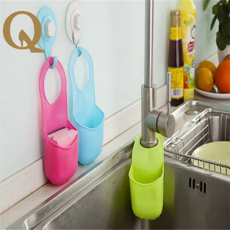 

2017 practical creative activities Home Furnishing bag hanging button sink shelf kitchen storage with draining racks