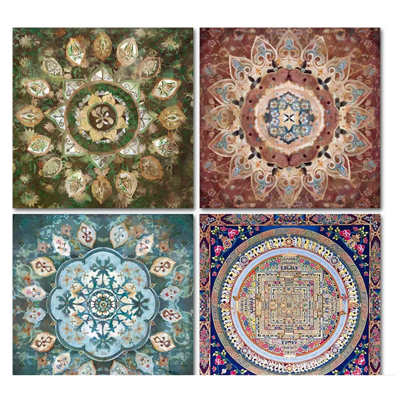 COSY MOMENT Thangka мандалее с Буддой живопись духовными тибетцами пинтурас религиозная