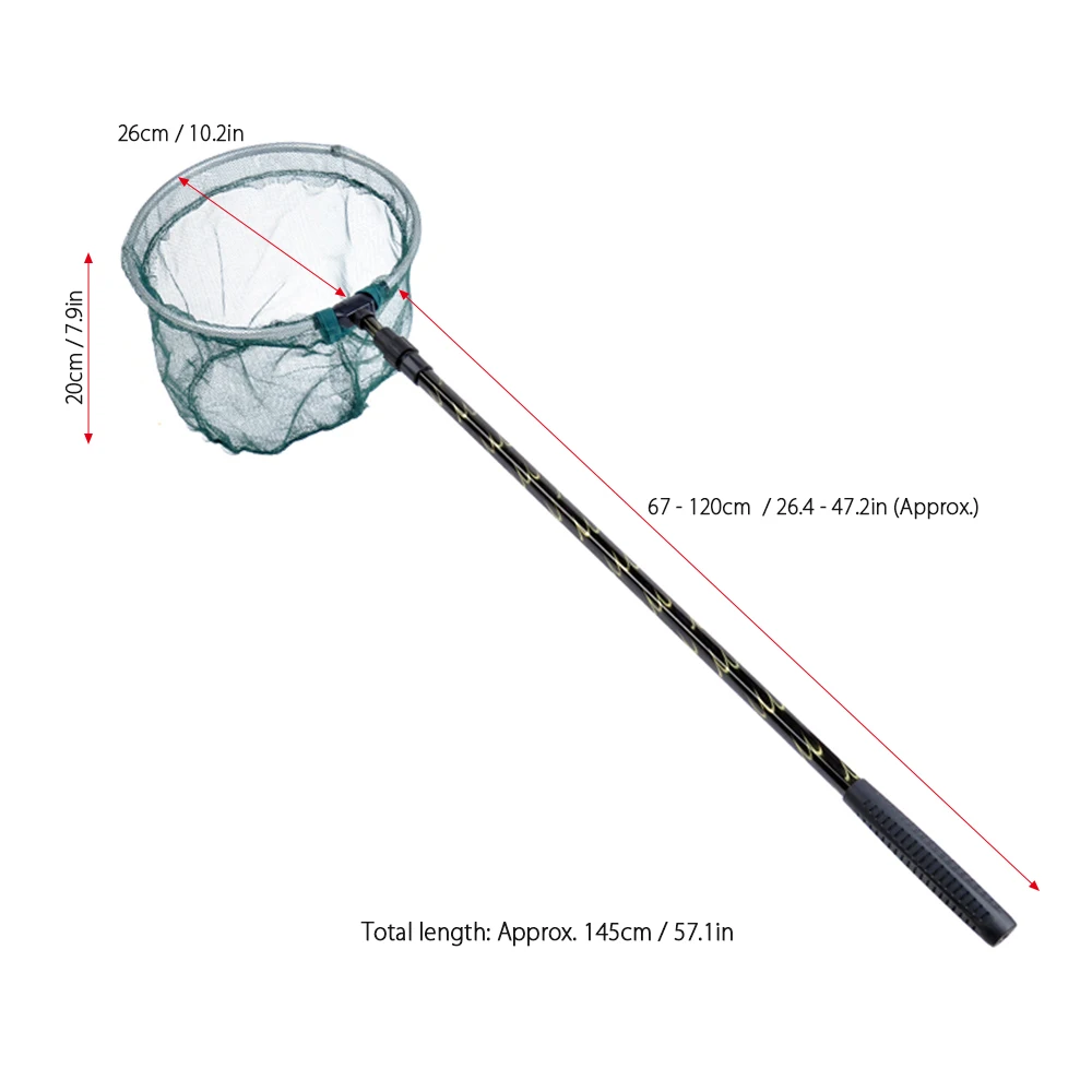 146 см/180 см рыболовная сеть Выдвижная телескопическая посадочная сетка из алюминиевого сплава, складная рыболовная снасть, складная посадочная сеть, Pesca
