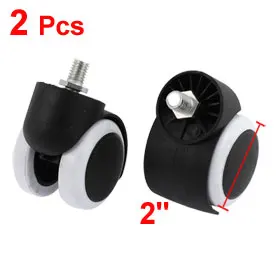 

Uxcell Hot Sale 2PCS Office Chair 10mm Thread Stem Twin Wheel Swivel Caster for Home or Office Chairs