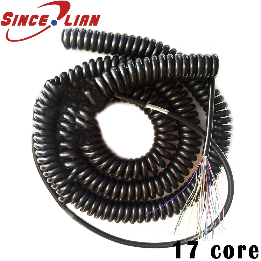 

Shielded Spring Wire 17core Encoder Wire Machine Electronic Handwheel Wire 5m/8m Pure copper Cable