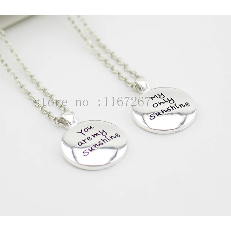 Новинка 2015 стильная серебряная подвеска BFF Forever You Are My Sunshine my only sunshine оптовая