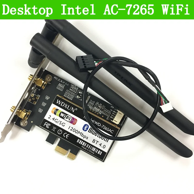 Настольный AC-7265 802.11AC двухдиапазонный 867 Мбит/с Bluetooth 4,0 wifi Intel 7265NGW wifi карта Linux/Win7/Win8/Win10/AP