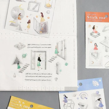 

1 Pcs Kawaii Star Series Theme Paper Sticker Gift DIY Scrapbooking Sticky Stationery Escolar Bullet Journal Label Stickers