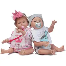 

Full Silicone Body Reborn Baby Twins Dolls 22 Inch New Fashion 55cm Realistic Reborn Baby dolls for Kids Birthday Gifts & Toys