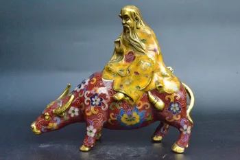 

christmas Chinese Collectible Old Copper Carve cloisonne immortal big HANDWORK Statue halloween
