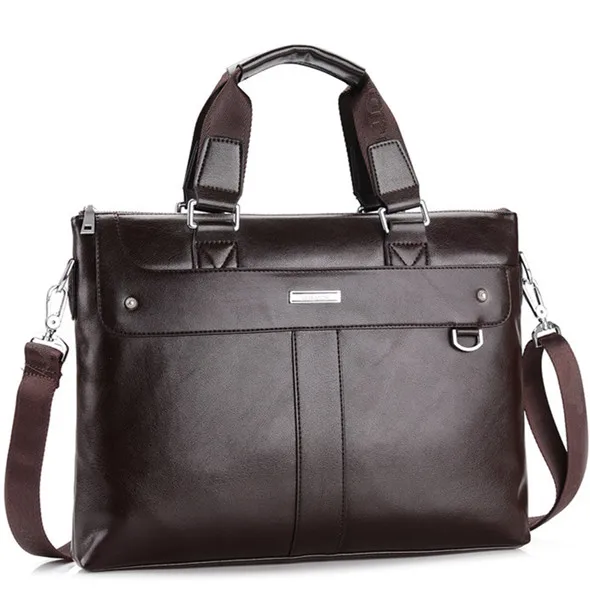VORMOR, мужской повседневный портфель, деловая сумка на плечо, кожаная сумка-мессенджер, сумка для компьютера, ноутбука, сумка, мужские дорожные сумки - Цвет: Brown
