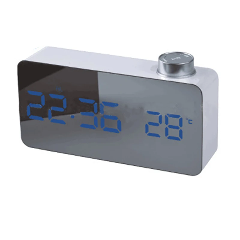 Digital LED Mirror Clock Alarm with Temperature Multifunction Display Snooze Home Decoration | Инструменты