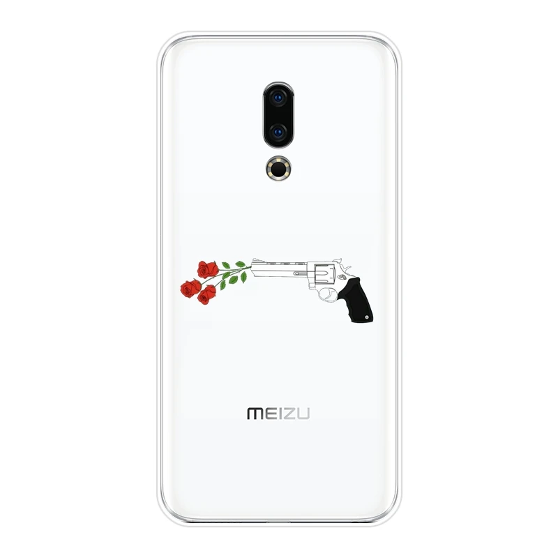 Чехол для Meizu U10 U20 Pro 6 7 Plus Мягкая силиконовая задняя крышка с цветочным рисунком