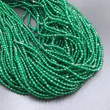 Натуральные граненые драгоценные изумруды бусины оптом 2 мм круглые свободные нити бусины для изготовления ювелирных изделий ожерелье браслет аксессуары