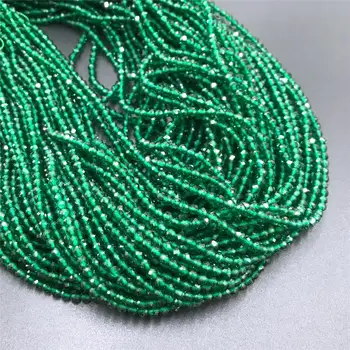 

Natural Faceted Precious Emeralds Beads Wholesale 2mm Round Loose Strand Beads for Jewelry Making Necklace Bracelet Accessries