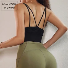 Сексуальный спортивный бюстгальтер с открытой спиной, растягивающийся, для йоги, укороченный топ, спортивная одежда для женщин, для спортзала, ударопрочный спортивный бюстгальтер для бега, пуш-ап