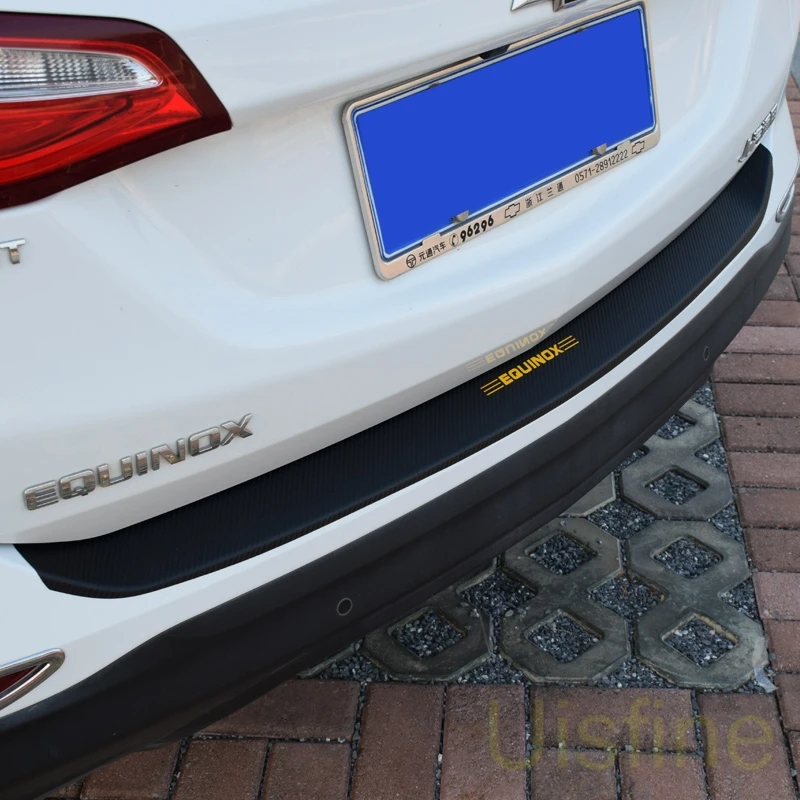Багажник все включено внешняя Задняя панель кожа углеродное волокно Защитная Наклейка украшение для Chevrolet Equinox