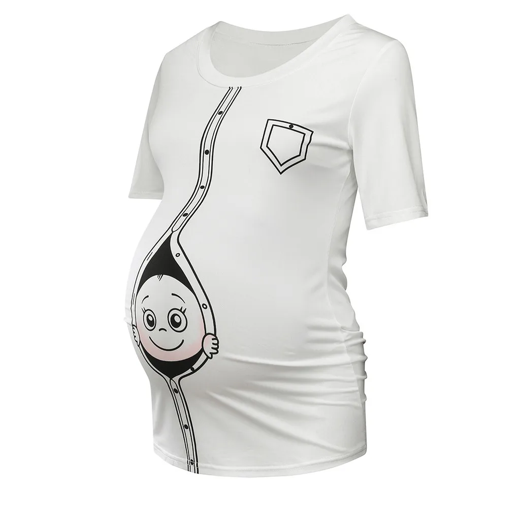 Funnny/Одежда для беременных; одежда для мам и женщин; летние футболки для беременных; Милая рубашка; забавная Футболка для беременных; футболка; 3XL