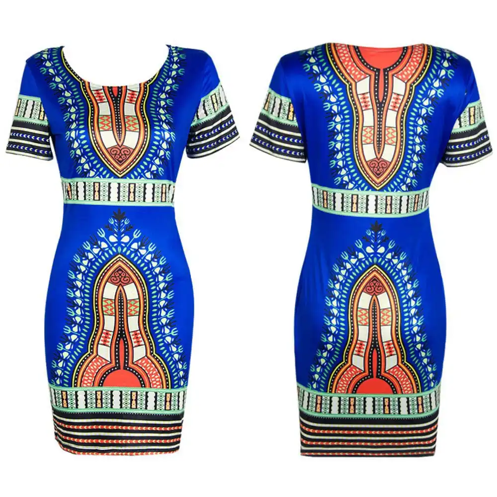 Claystyle Women Boho Floral Sleeveless Dashiki Maxi Long African Evening Cocktail Dress