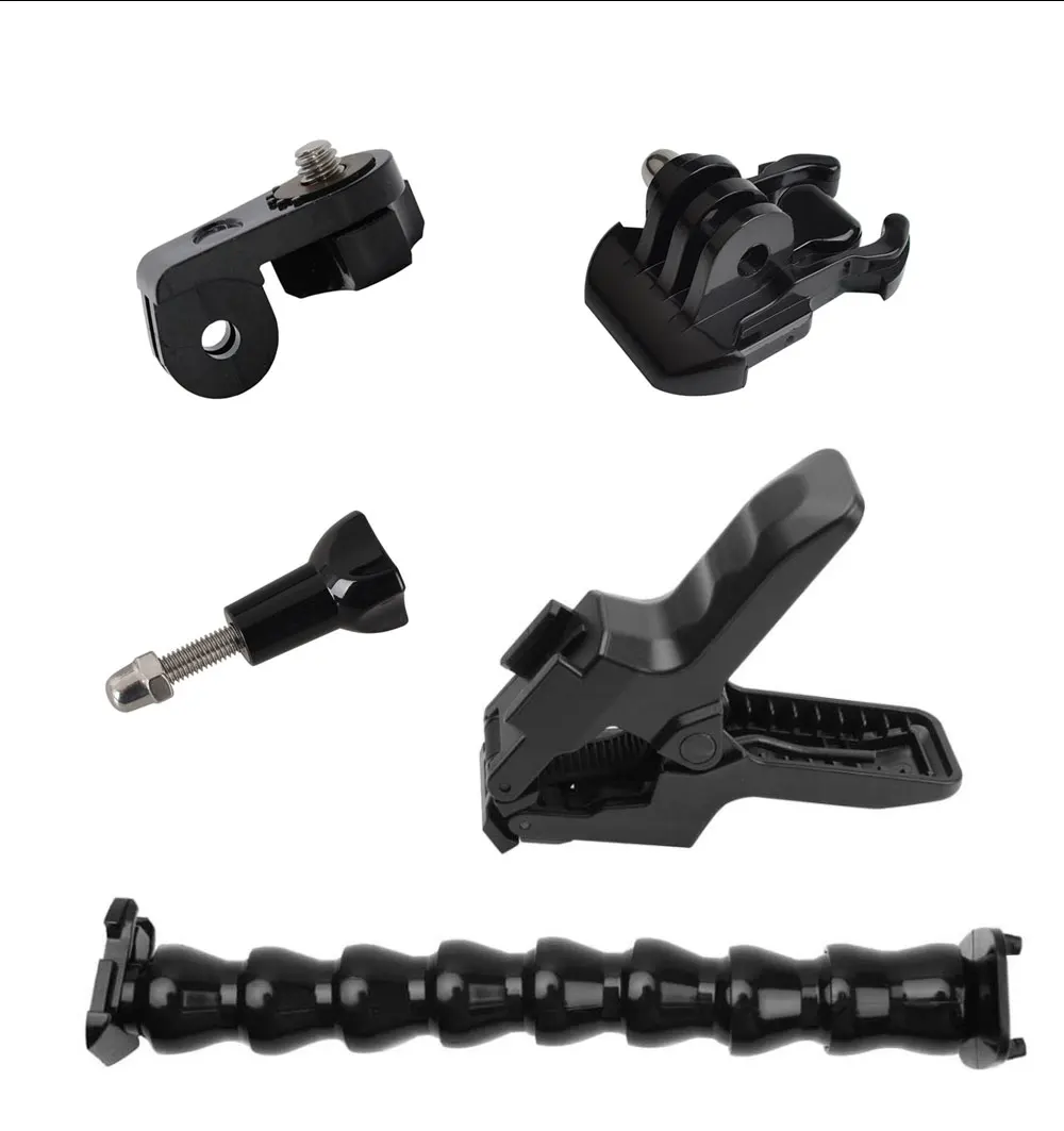 Jaws Flexible Clamp Mount Holder Adjustable Neck for Gopro Hero 6 5 4 3 Session Sjcam SJ4000 Xiaomi Yi 4K Eken H9 H9R  (6)