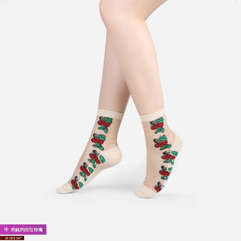 Сексуальные кружевные сетчатые носки в сеточку из смешанного волокна, прозрачные эластичные тонкие женские носки, 1 пара = 2 шт. tt092