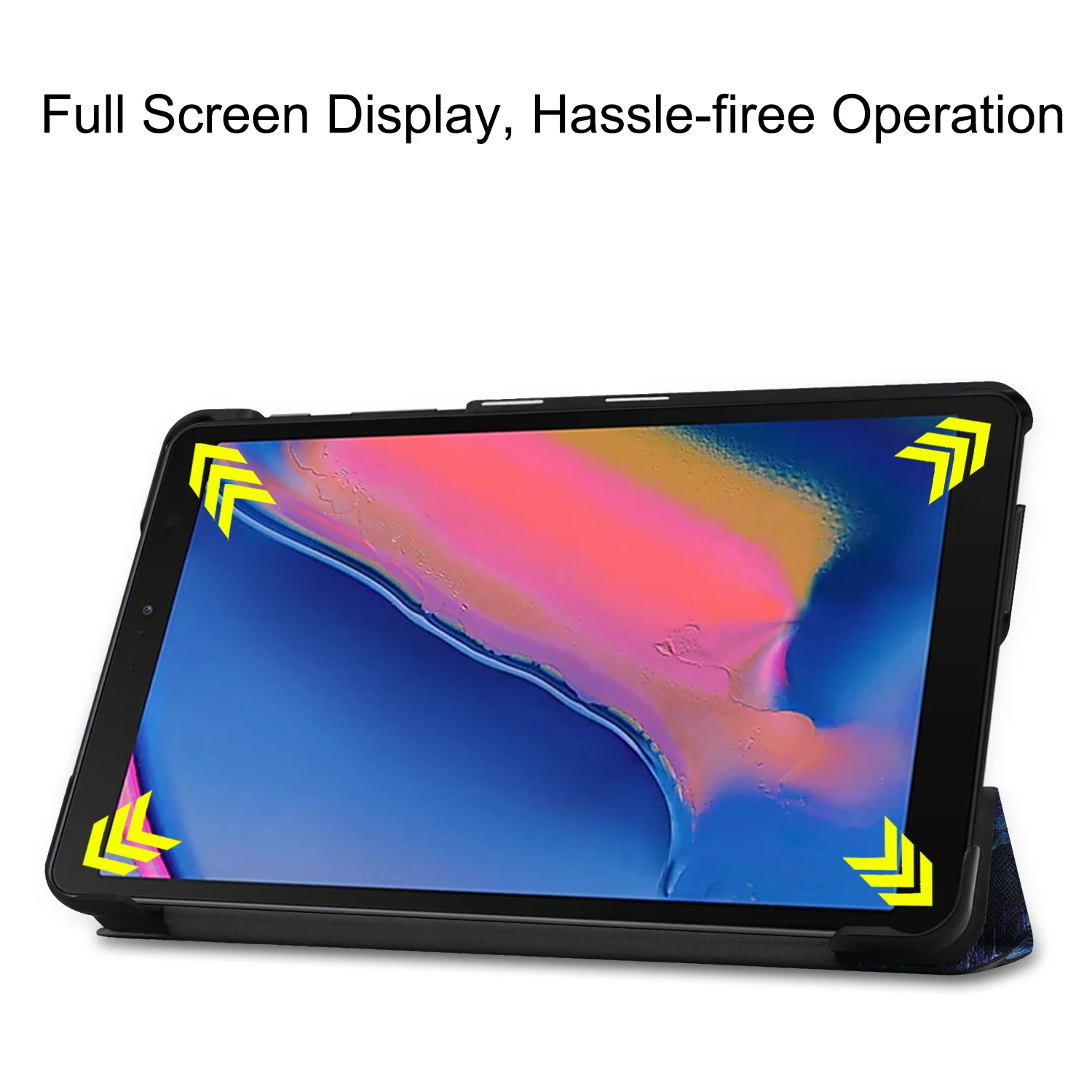 Тонкий Магнитный чехол для планшета Samsung Galaxy Tab A SM P200 P205 (2019) защитный + Бесплатный
