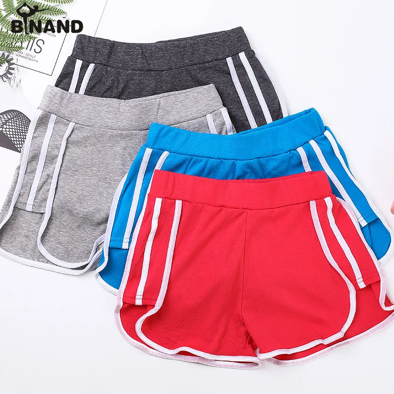 

BINAND Elastic Waist Side Stripes Sports Shorts For Women Quick Dry Yoga Profession Athletic Training Exercises Running Shorts
