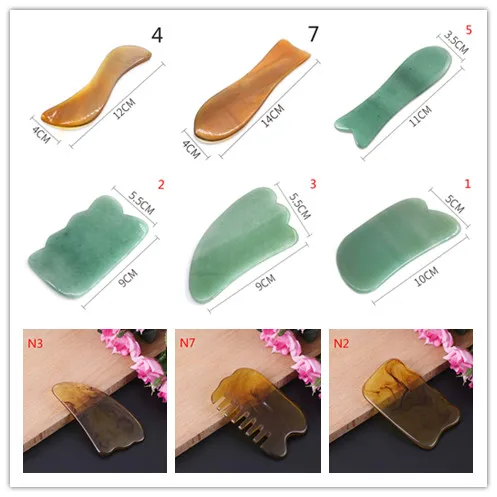 1PC Natural Guasha Board Body Scraping Gua Sha SPA Massage Tool Health Care Beauty Acupoints Plate Massager 16 Styles New