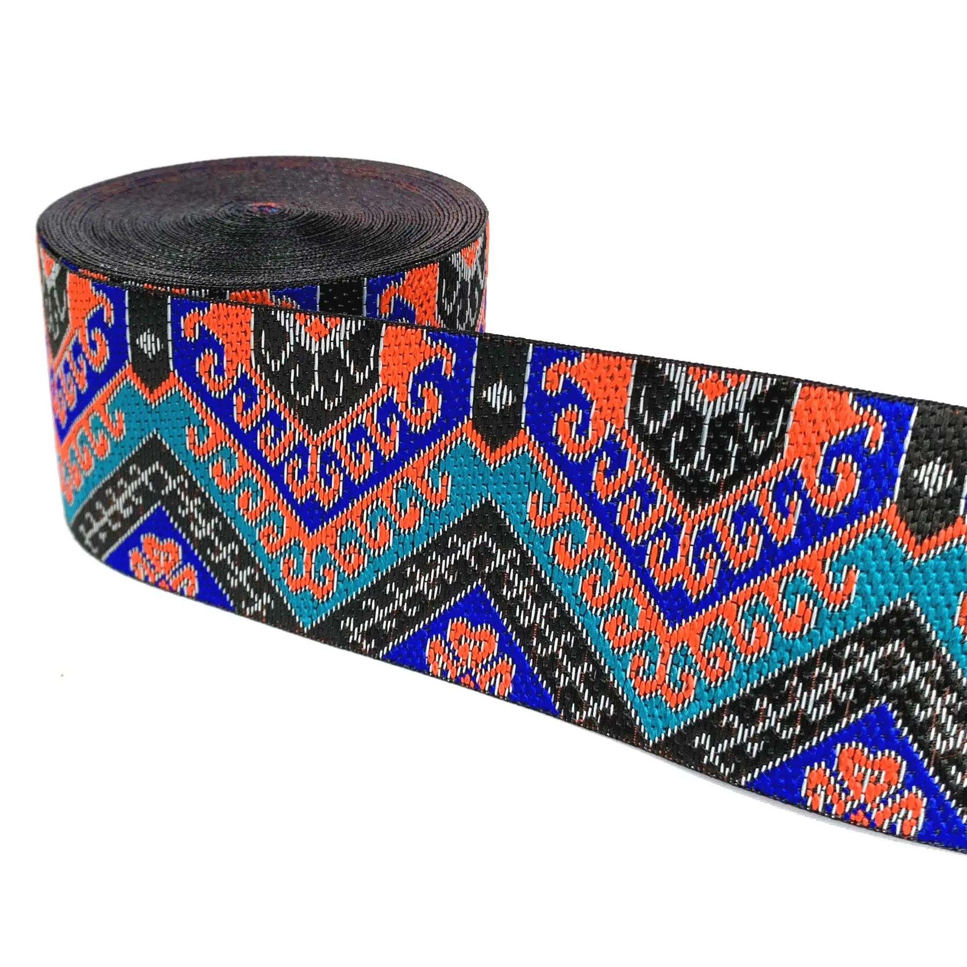 

ZERZEEMOOY 2" 5CM 7 YARD Ethnic Embroidered Jacquard Ribbons Trim DIY For Decoration Handcraft Apparel Sewing Belt Straps