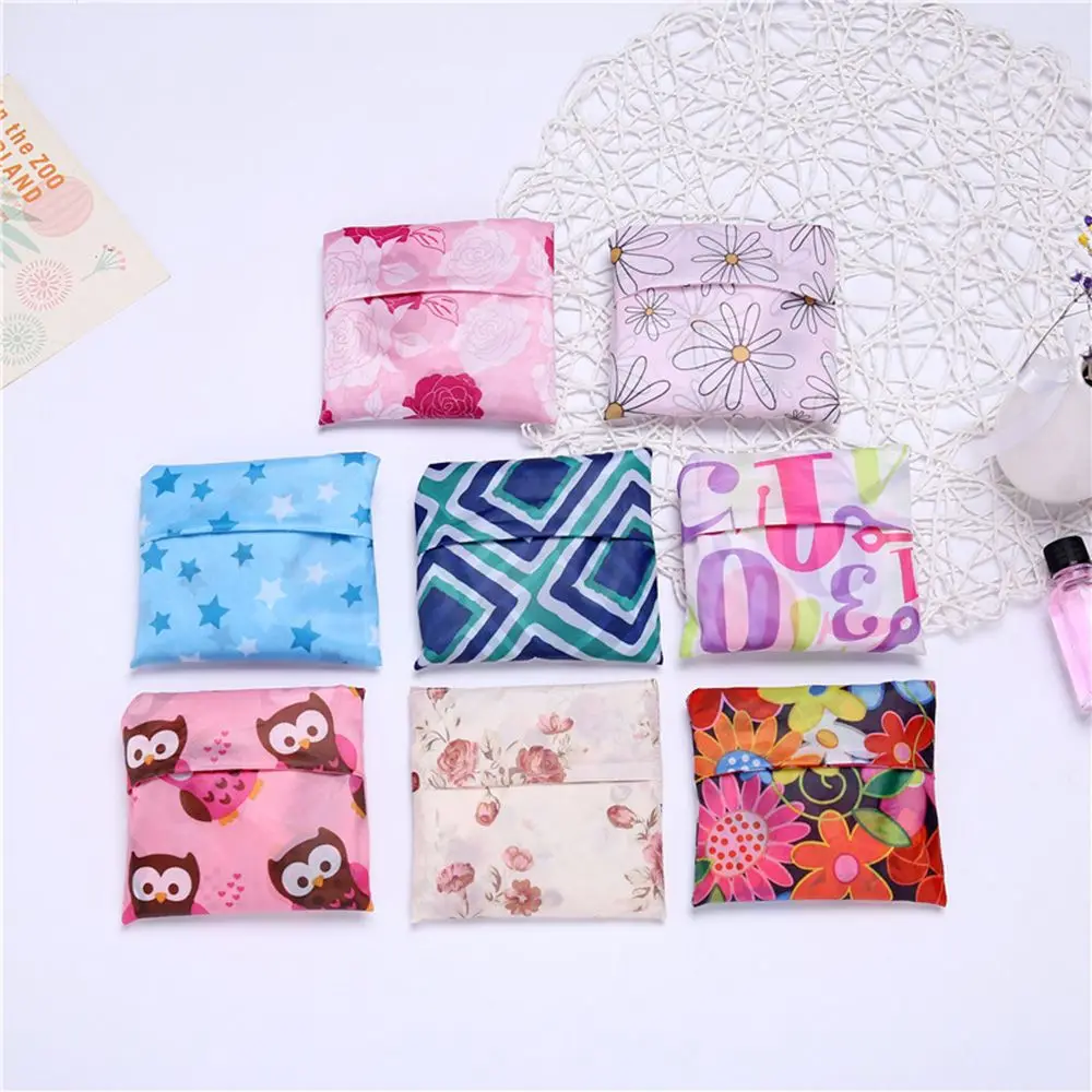 

New printing foldable eco-friendly shopping bag Tote Folding pouch handbags Convenient Large-capacity storage bags Reusable Bag