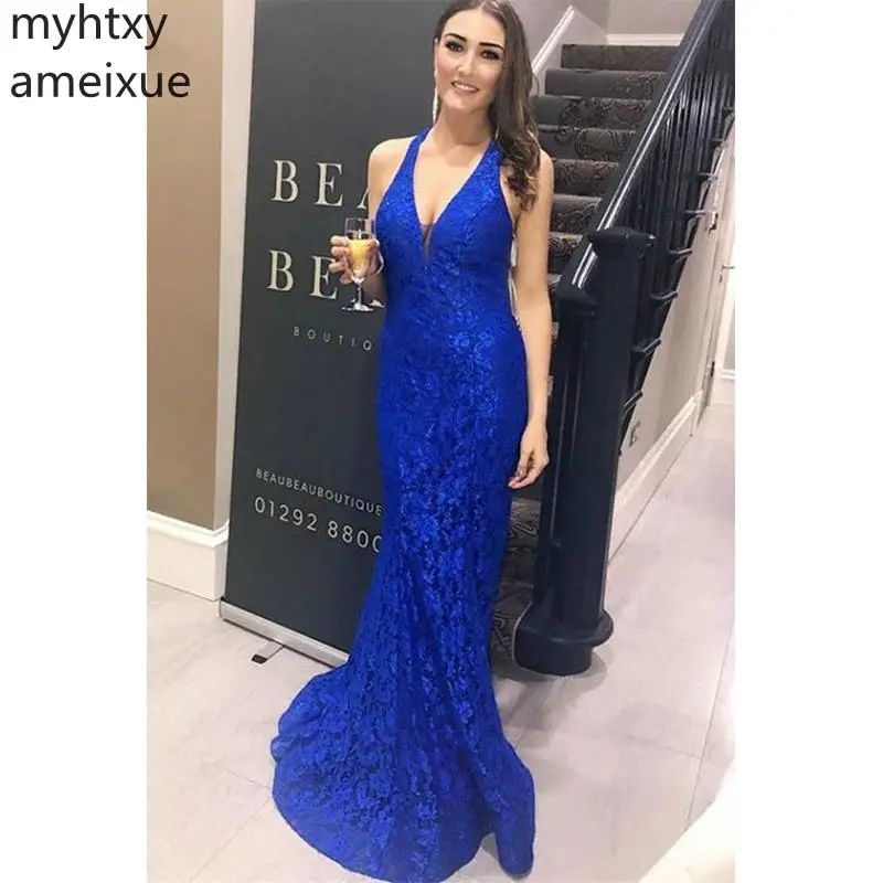 2021 Sexy Elegant Evening Dresses Mermaid Lace Prom Dress Floor Length Sweep Train Gowns Custom Made Robe De Soiree | Свадьбы и