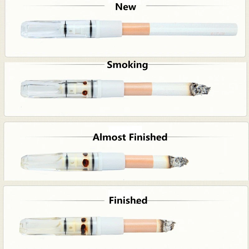 

3pcs Tobacco Cigarette Filter Holder Reduce Tar Filtration Reusable Smoke Filter Mouthpiece Weed Pipe Cleaning Accessory